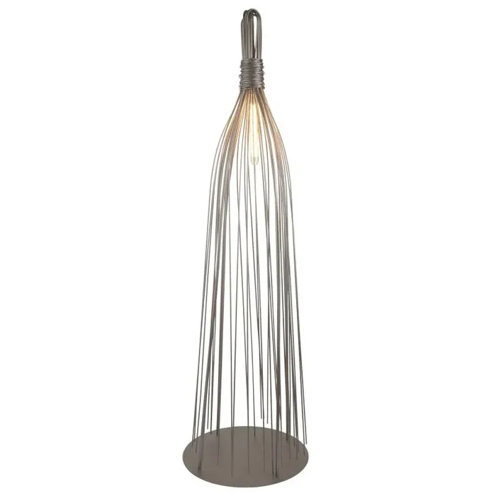 1871GY Caraffe Twisted Cage Frame Floor Lamp, Grey