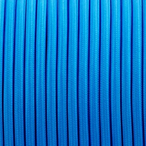 1m/5m/10m 2 Core Round Vintage Braided Fabric Blue Cable Flex 0.75mm~3222