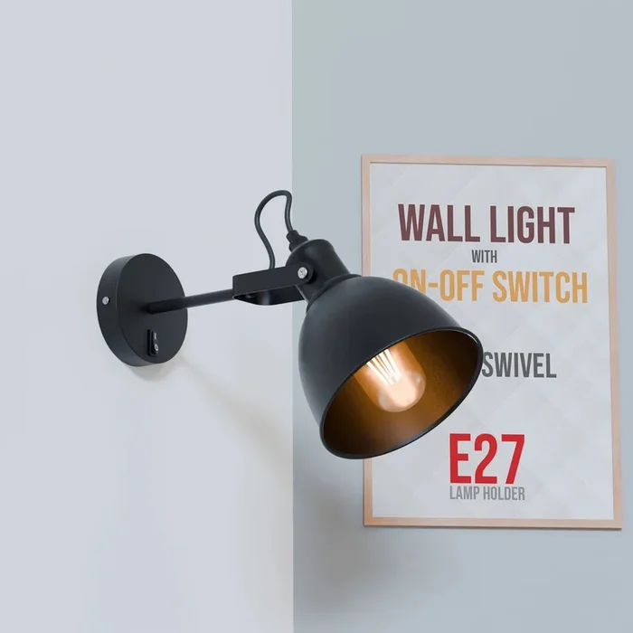 Adjustable Swivel Wall Sconce with On-Off Switch for Custom Lighting-5627