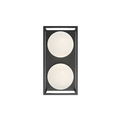 Alora Amelia Two Light Outdoor Wall Lantern in Black – EW519213BK