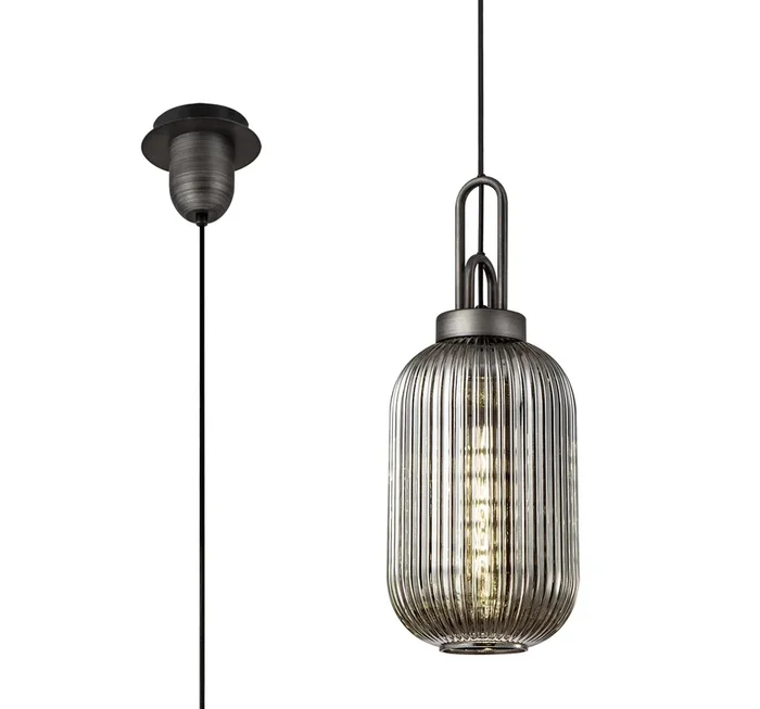 Aniston 1 Light Pendant EM5650-KHSA Aged Pewter