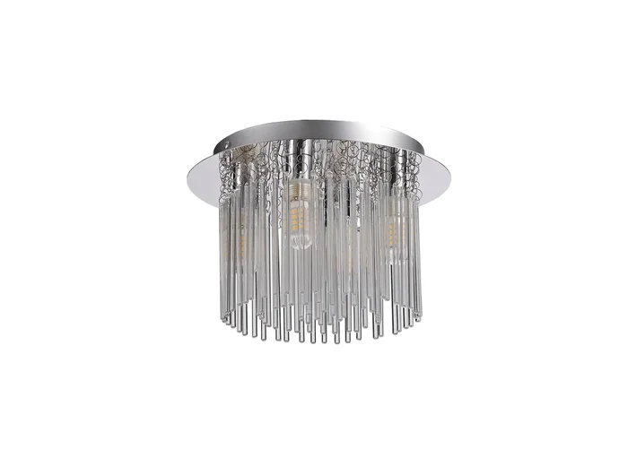 Antoine Ceiling Light, 4 x G9, IP44, Polished Chrome/Clear Glass