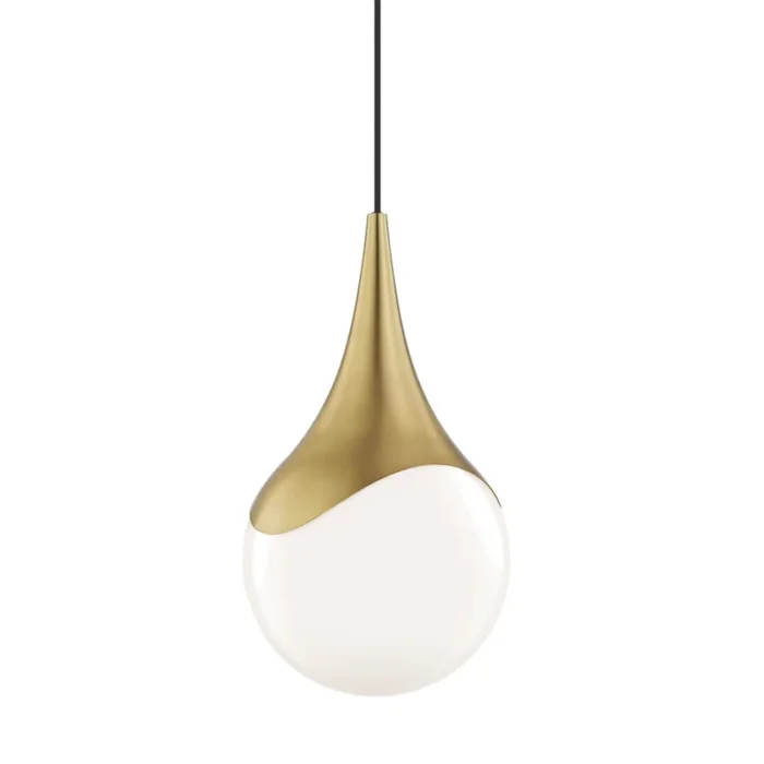 Ariana 1-Light Pendant in Aged Brass 5.25L x 10.5W x 19.25HH375701L-AGB