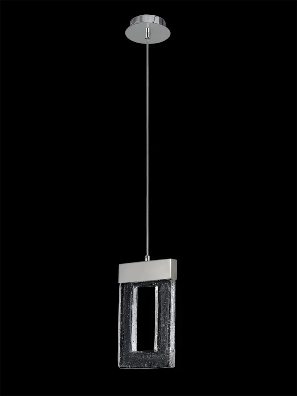 Asquith Pendant 2m, 1 x 4.5W LED, 3000K, 148lm, Polished Chrome, 3yrs Warranty