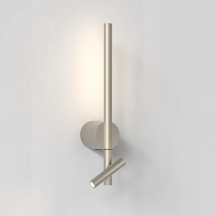Astro Baton LED Wall Light with Reading Light – Matt Nickel