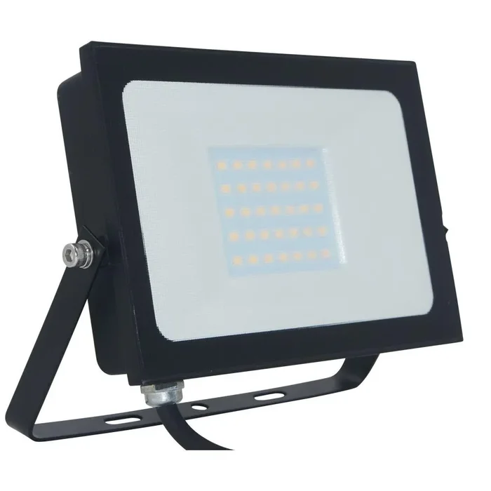Atlas LED Mini Floodlight 30W 240V Cool White Black IP65