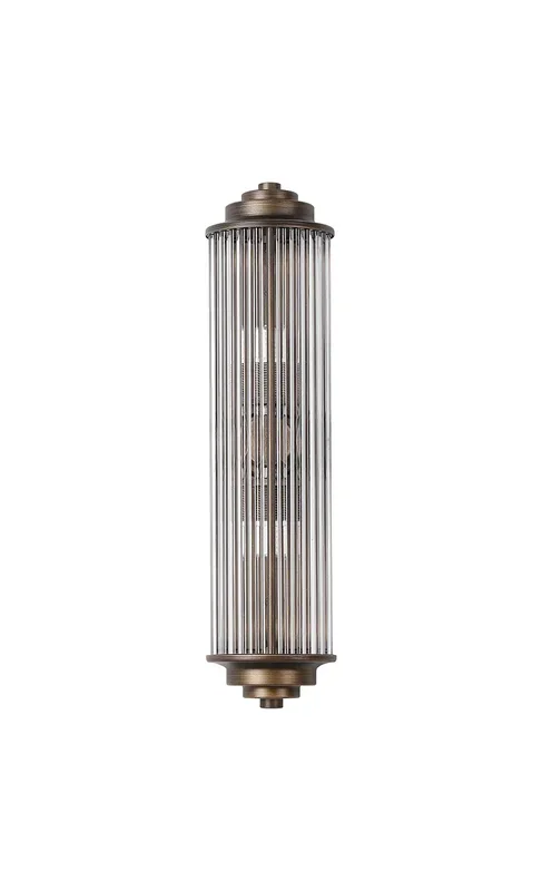 Banbury Bronze Wall Light with Clear Glass Rods LO19910BZ3