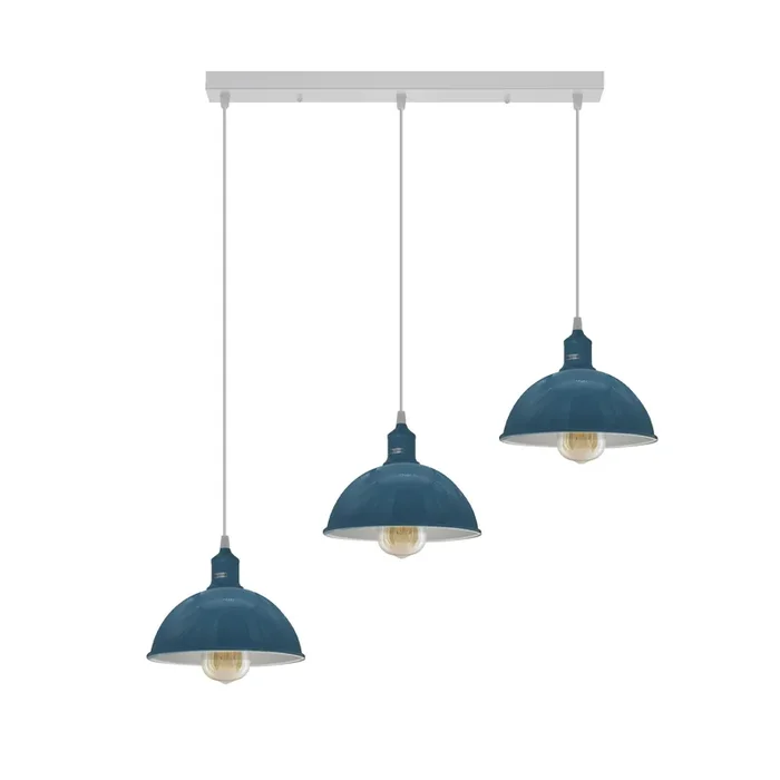 Bar 3 Ceiling Light 21cm Dome Metal Shade Hanging E27 Pendant Lamp Fixture ~4296