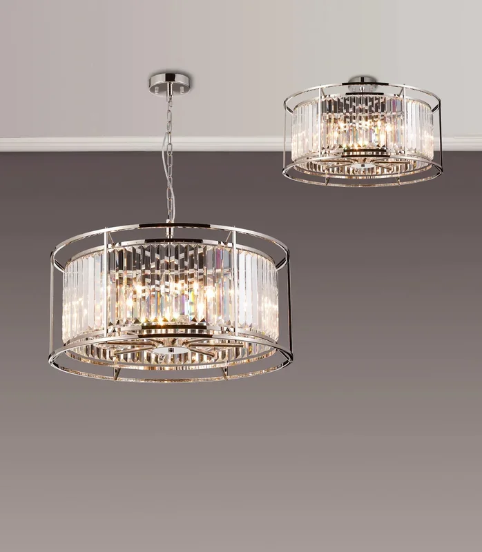 Bardem 65cm Pendant Polished Nickel EM9119-HSA