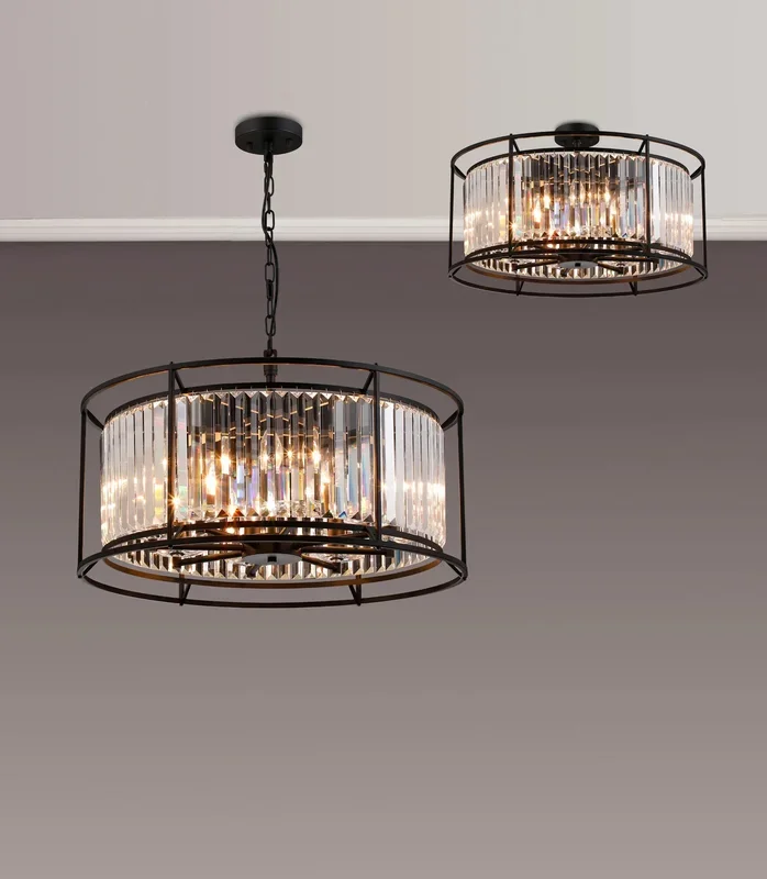 Bardem 65cm Pendant Satin Black EM8019-HSA