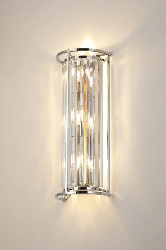 Bardem Tall Wall Light Polished Nickel EMNP1289-HSA
