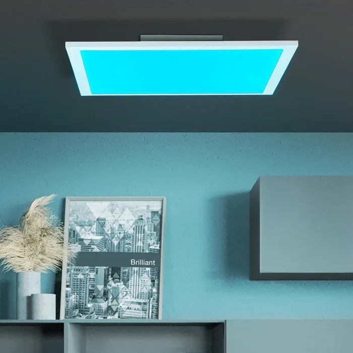 Brilliant ABIE Ceiling Light LED white, 1-light source, Remote control, Colour changer