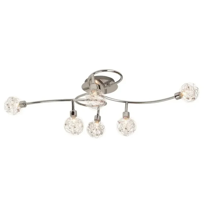 Brilliant Joya ceiling light chrome, 6-light sources