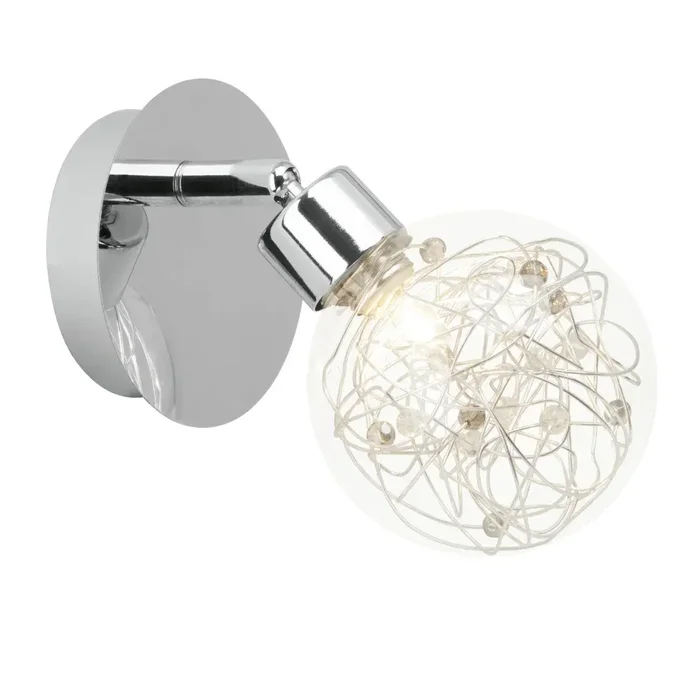 Brilliant JOYA wall spotlight chrome, 1-light source