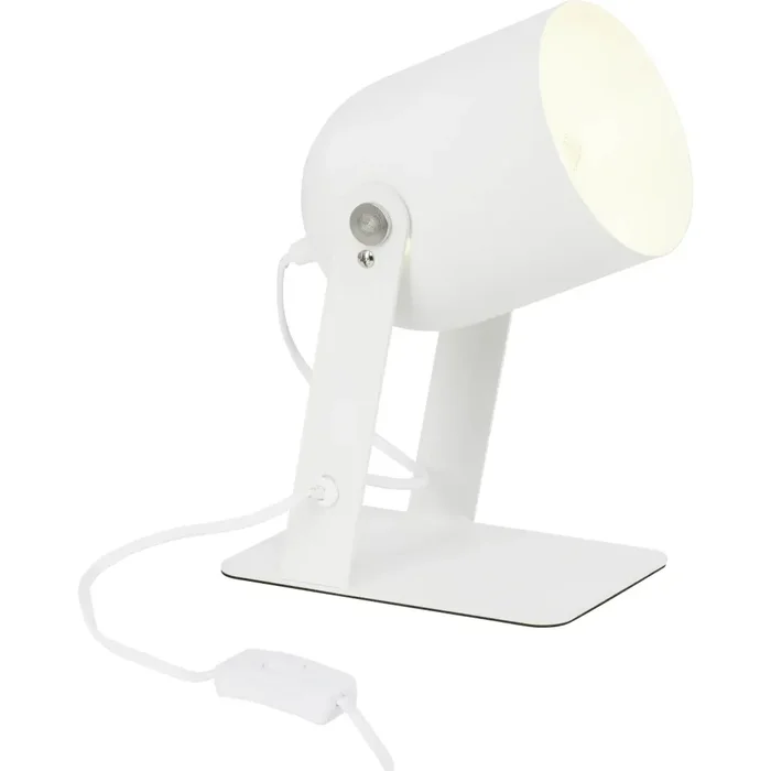 Brilliant YAN table lamp white, 1-light source
