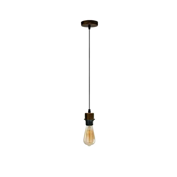 Brushed Copper Pendant Light,E27 Lamp Holder Ceiling Hanging Light,PVC Cable~4224