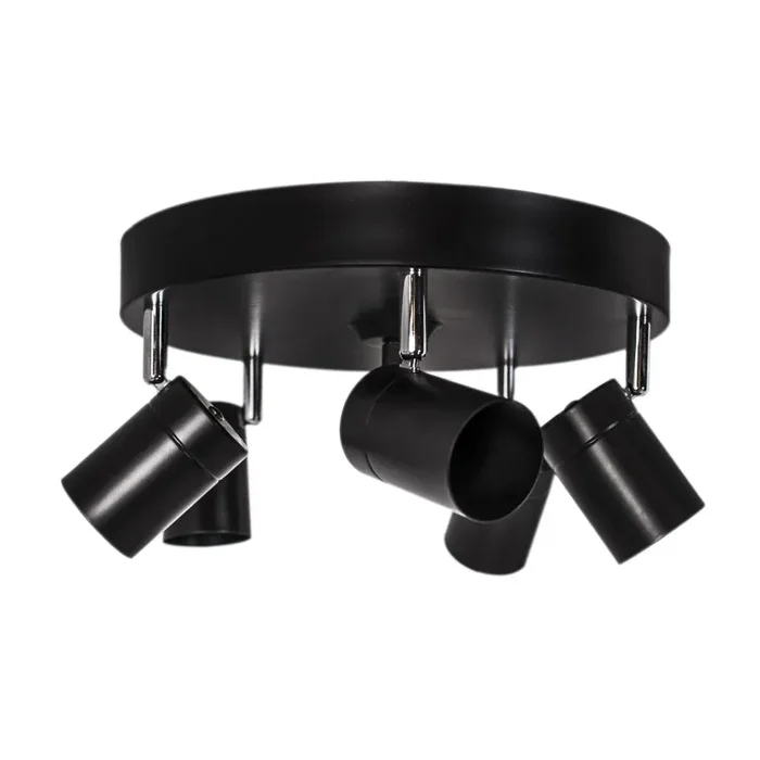By Rydens CORRECT Ceiling Light black, 5-light sources