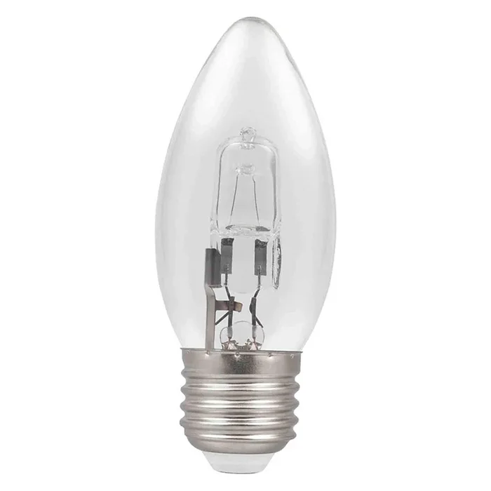 Casell C28ES-H-CA – Candle 28w E27 240v Clear Energy Saving Halogen Light Bulb – 35mm