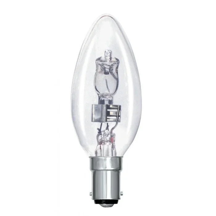 Casell C42SBC-H-CA – Candle 42w Ba15d/SBC 240v Clear Energy Saving Halogen Light Bulb