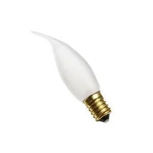 Casell Candle 40w E14/SES 240v Casell Lighting Frosted “”Coupe De Vente”” Bent Tipped Light Bulb – 35mm