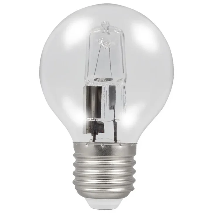 Casell GB28ES-H-CA – Golf Ball 28w E27/ES 240v Clear Energy Saving Halogen Light Bulb – 45mm