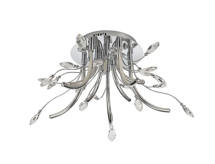 Cathrinee Medium Celing, 10 x 3.5W LED, 3000K, 1146lm, Polished Chrome, 3yrs Warranty