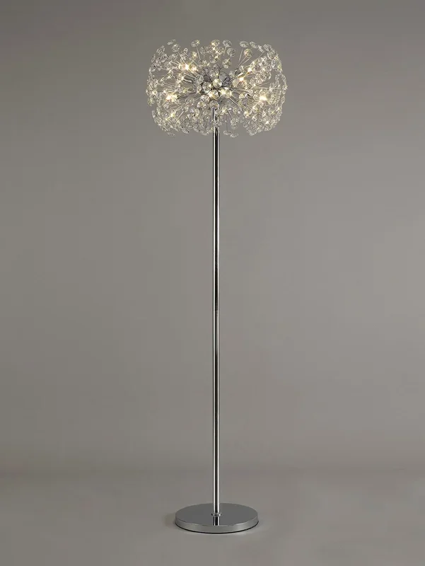 Chakkar Floor Lamp 8 Light G9 Polished Chrome/Crystal
