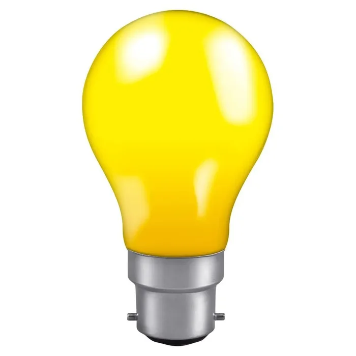 Coloured Light Bulb 25W BC Yellow