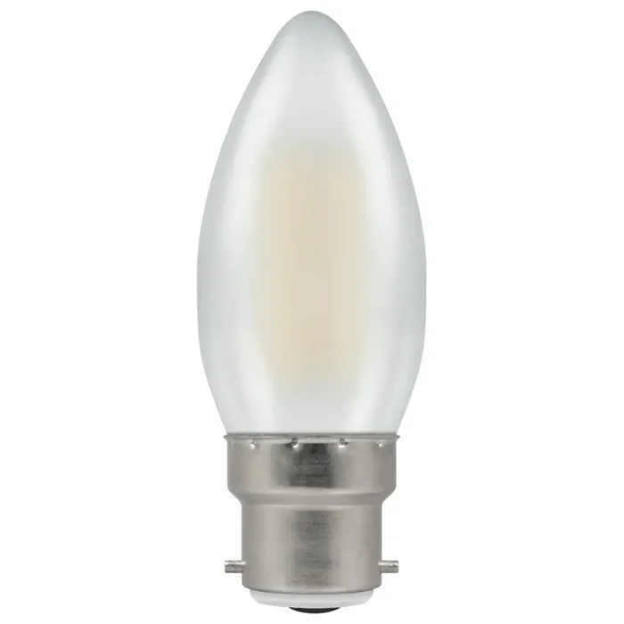 Crompton LED Candle 5W 470lm BC Cool White Frosted Dimming