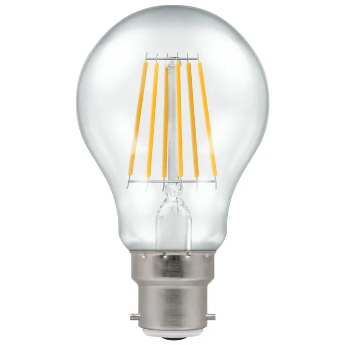 Crompton LED Filament GLS 7.5W 240V Very Warm White B22d Clear Dimmable