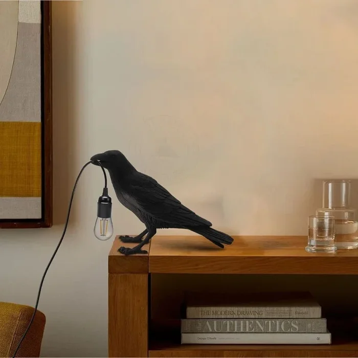 Crow Table Lamp Wall Lamp with Free E27 Bulb ~4780