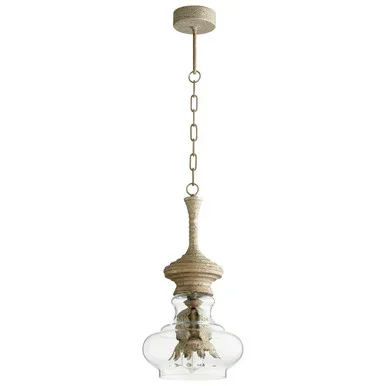 Cyan One Light Pendant in Sawyer’S White Wash – 08465