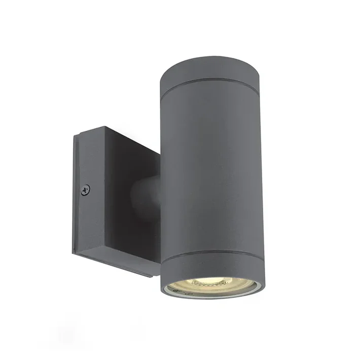 Cylinder Outdoor Up & Down Wall Light – Anthracite