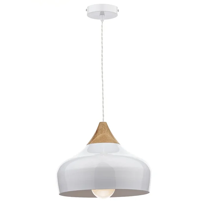Dar GAU0102 Gaucho Small Pendant White