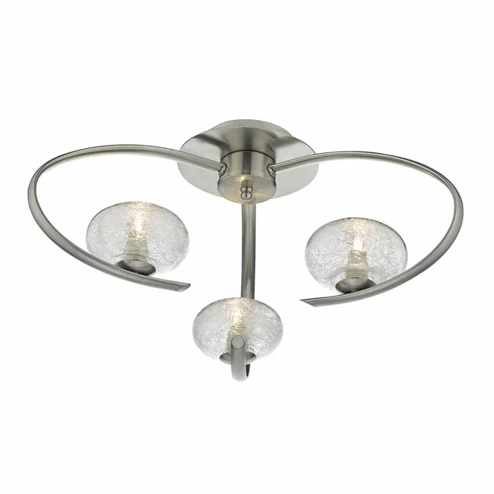 Dar LEI5346 Leighton 3 Light Semi Flush