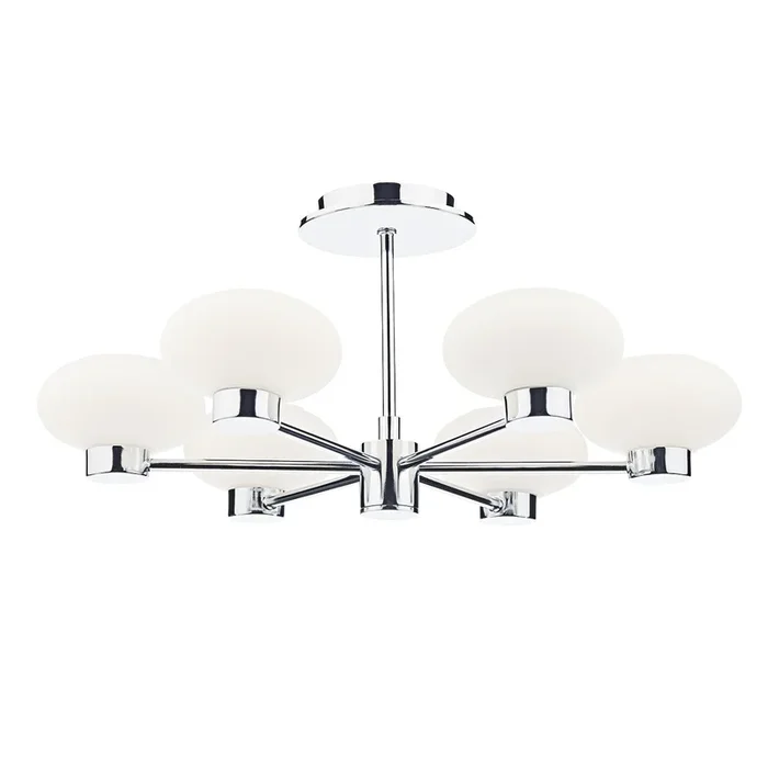 Dar SYS0650 System Polished Chrome 6 Light Flush