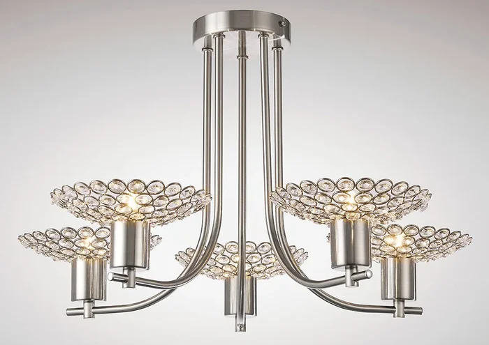 Diyas IL20607 Ellen 5 Light Satin Nickel