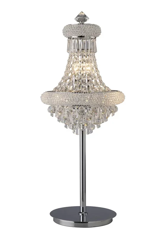 Diyas IL31443 Alexandra 5 Light Chrome Table Lamp