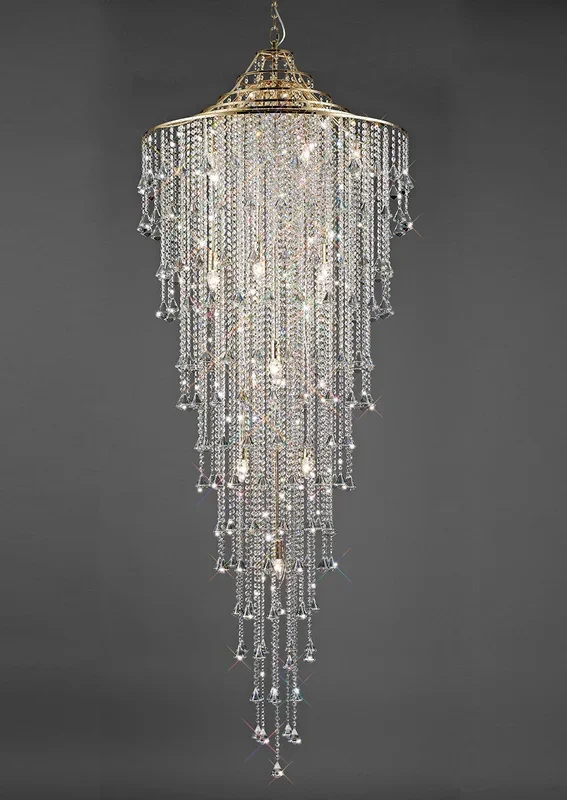 Diyas IL32776 Inina 15 Light Pendant French Gold