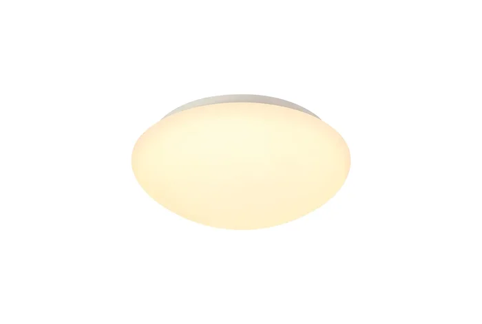 Douglas Ceiling, 1 x 18W LED, 3000K, 872lm, IP44, White/Frosted Glass, 3yrs Warranty LO177543