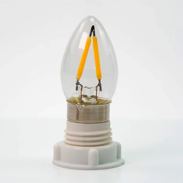 E14 2 Filament LED 24v Bulbs – Candle