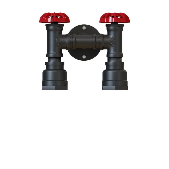 E27 Rustic Twin Steampunk Metal Iron Water Pipe Wall Light Sconce~5686