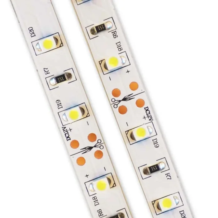 Eco LED Strip | IP20 | 60LEDs p/m | 12v | 8mm | Cut every 50mm | 4.8w p/m | p/metre & reel