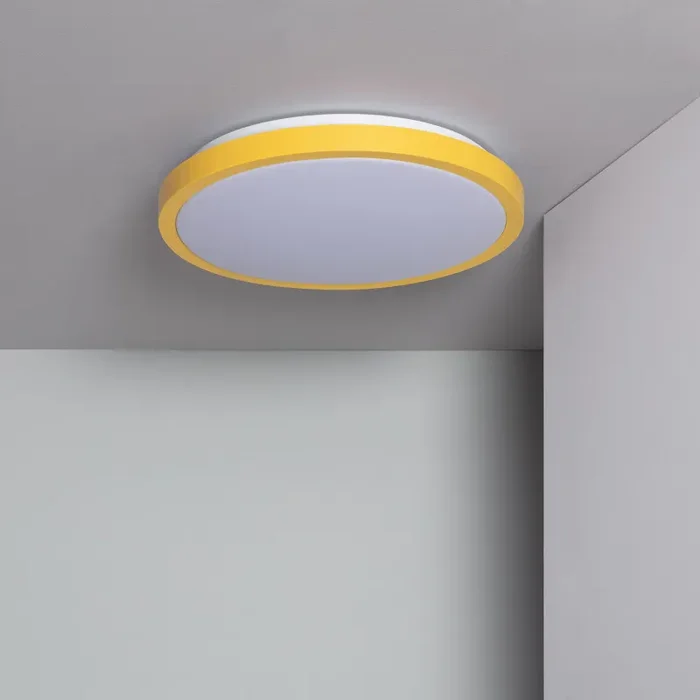 Edit 19W Faina Metal Round LED Flush Light – Yellow