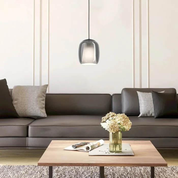 EGLO Ciampino Black Steel & Glass Modern Pendant CIAMPINO part number – 901722