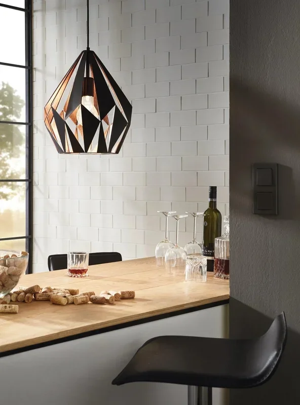 EGLO Lighting Indoor Pendant Light Fitting CARLTON 1 – 49254 1X60W Warranty = 2 years