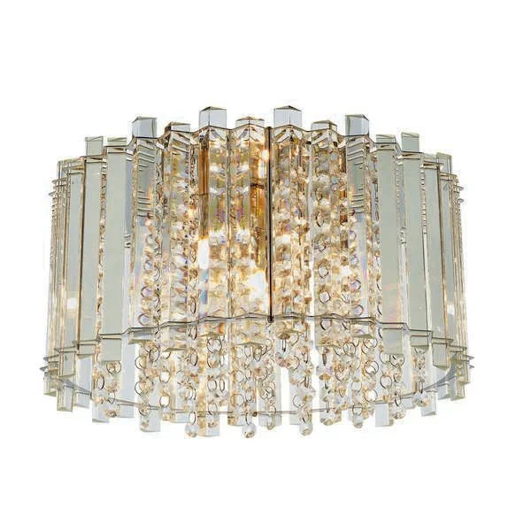 Endon 78698 Hanna Clear Crystal Glass Flush