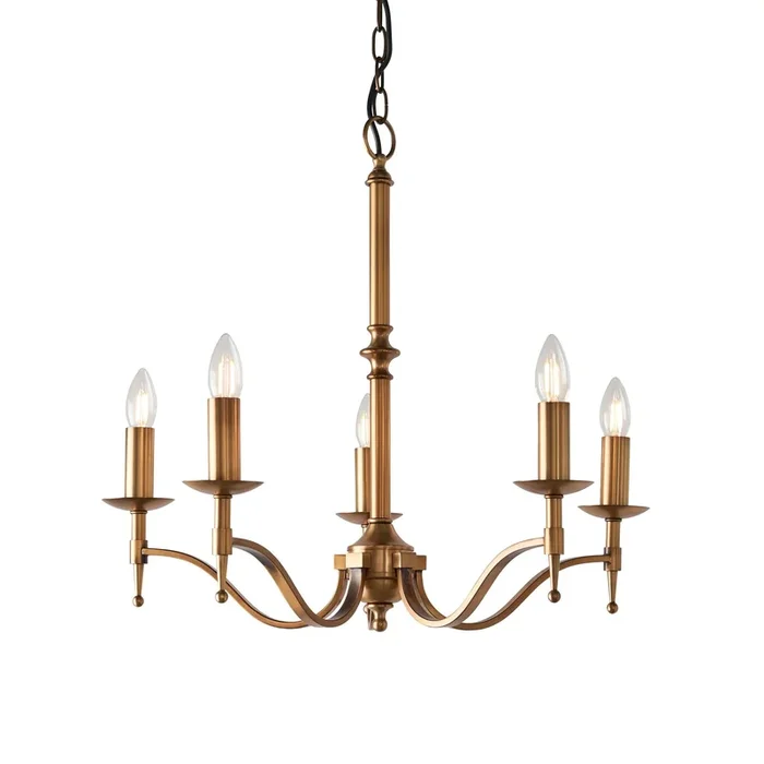 Endon Interiors 1900 Range CA1P5B Indoor Pendant Light 5 x 6W LED E14 Dimmable