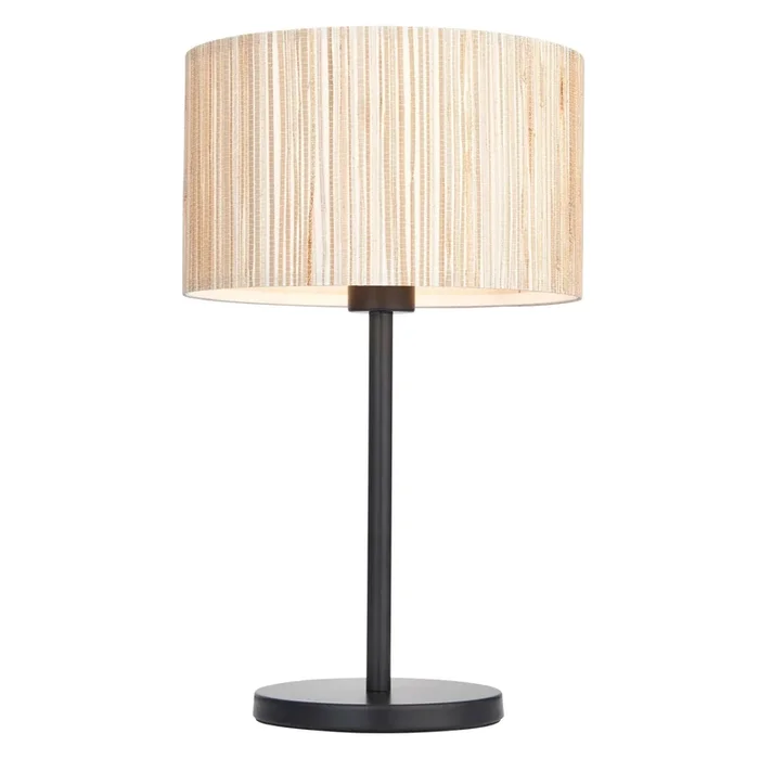 Endon Lighting 101693 Longshore Indoor Table Lamps Natural seagrass & matt black Non-dimmable