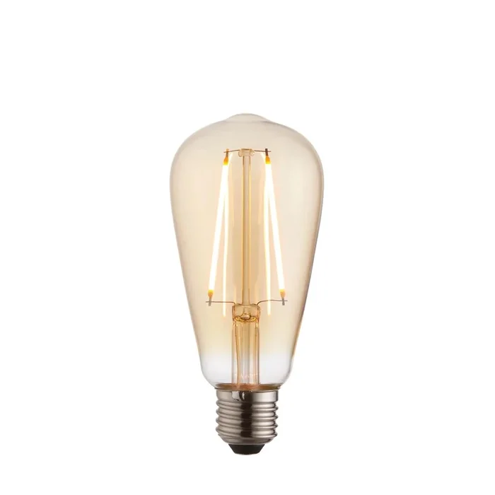 Endon Lighting 77107 E27 LED filament pear Un-Zoned Accessories Amber glass Non-dimmable